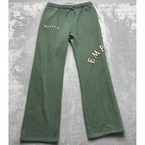 The Mayfair Group Sweatpants‎ Women's M/L Green Empathy Loungewear Cozy Graphic